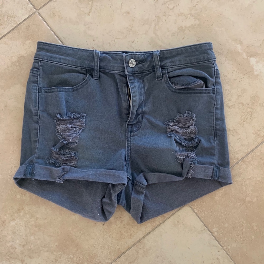 Grey jean shorts